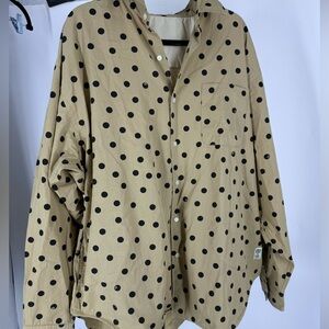 Mens Beams Surf and skate shirt jacket XL polka dots 18 ball